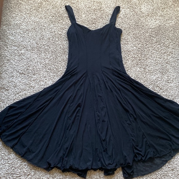 CARMEN Carmen Marc Valvo CLASSIC 🖤BLACK🖤 FIT & FLARE DRESS SIZE MEDIUM 🌟EUC🌟 - Picture 11 of 14